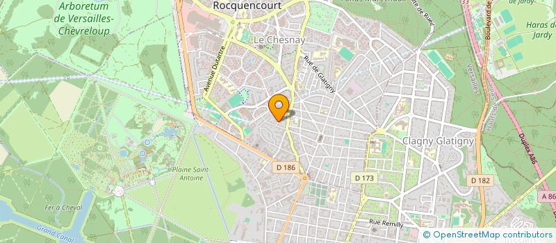 localisation de l'entreprise MONSIEUR EUGENE FOSSEUX  LE CHESNAY-ROCQUENCOURT