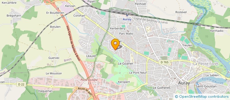 localisation de l'entreprise MONSIEUR EVAN ABADIE à AURAY