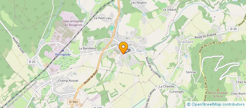 localisation de l'entreprise MONSIEUR EVAN BENED  PERRIGNIER