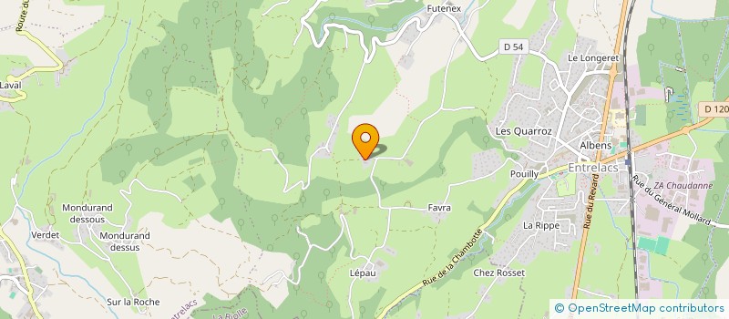 localisation de l'entreprise MONSIEUR EVAN CROSNIER  ENTRELACS