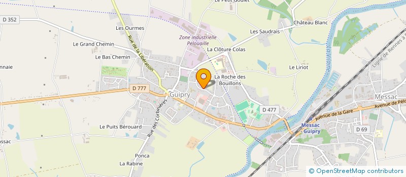 localisation de l'entreprise MONSIEUR EVAN DEL'HOMMEAU  GUIPRY-MESSAC