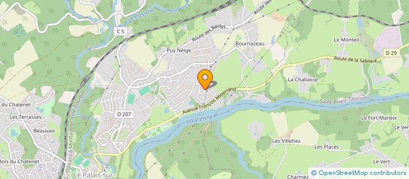 localisation de l'entreprise MONSIEUR EVAN KOTHA  LE PALAIS-SUR-VIENNE