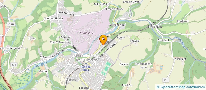 localisation de l'entreprise MONSIEUR EVAN LE GUILCHER  PONT-DE-BUIS-LES-QUIMERCH