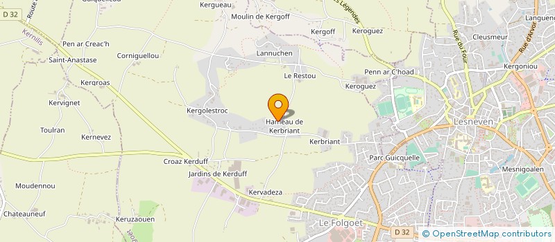 localisation de l'entreprise MONSIEUR EVAN MARTIN  LE FOLGOET