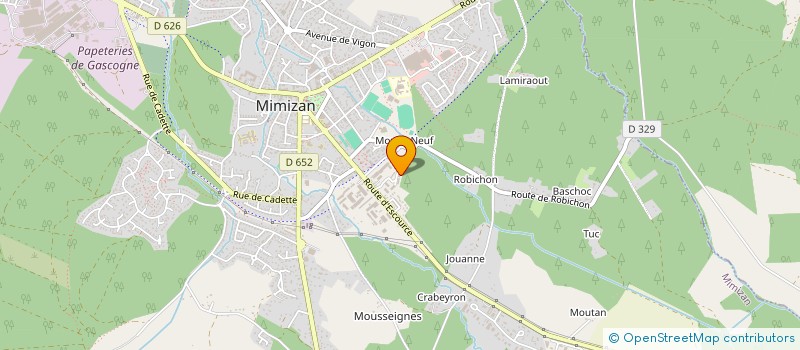 localisation de l'entreprise MONSIEUR EVAN MELAYE  MIMIZAN