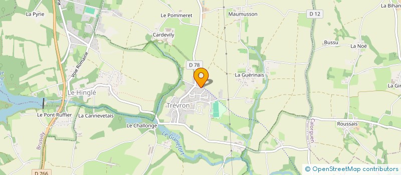 localisation de l'entreprise MONSIEUR EVANN GRUEAU  TREVRON