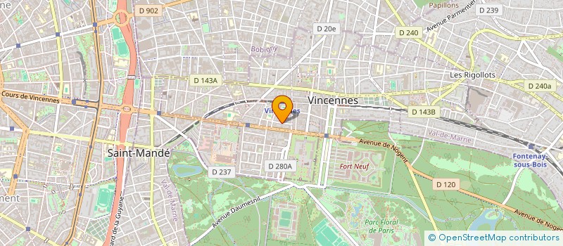 localisation de l'entreprise MONSIEUR EVANN OURTOU  VINCENNES