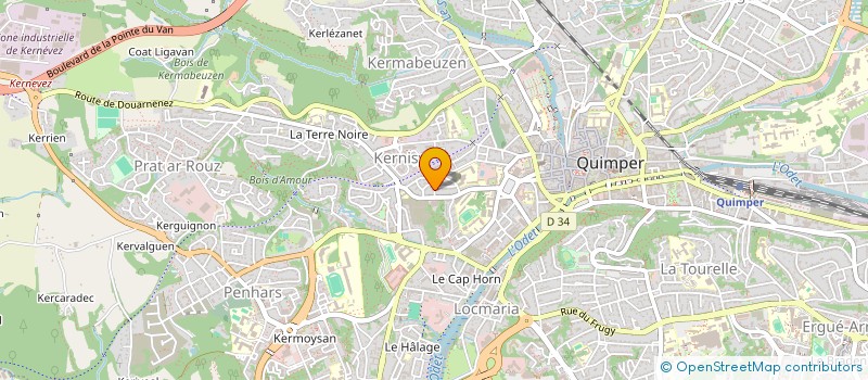 localisation de l'entreprise MONSIEUR EVANS GOUGEON à QUIMPER