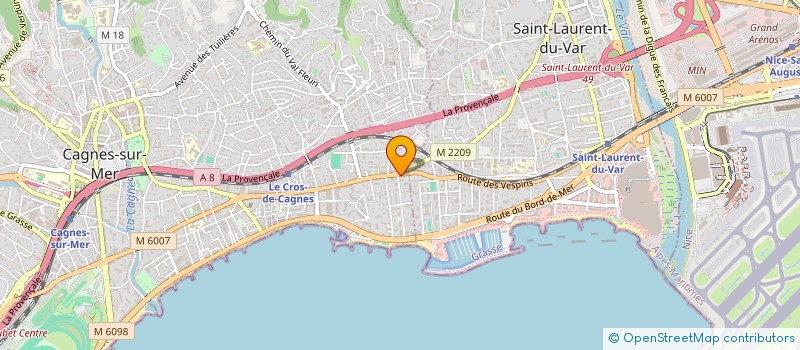 localisation de l'entreprise MONSIEUR EVANS VIGUIER à CAGNES-SUR-MER