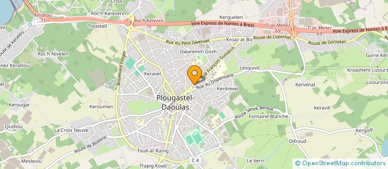 localisation de l'entreprise MONSIEUR EVARISTE QUIDEAU  LE RELECQ-KERHUON