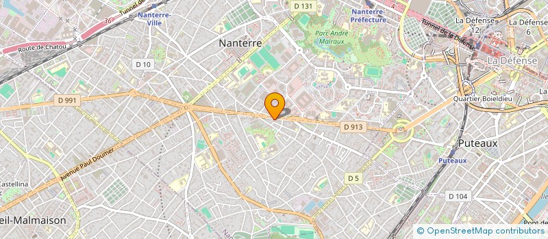 localisation de l'entreprise MONSIEUR EVARISTE TANOE KOUAO  NANTERRE