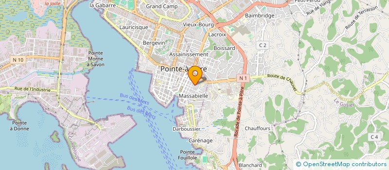 localisation de l'entreprise MONSIEUR EVE-LYNE MARTIN à POINTE A PITRE