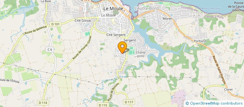 localisation de l'entreprise MONSIEUR EVENS PHILIAS à LE MOULE