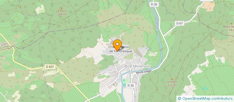 localisation de l'entreprise MONSIEUR EVIAN LACHE  BIZE-MINERVOIS