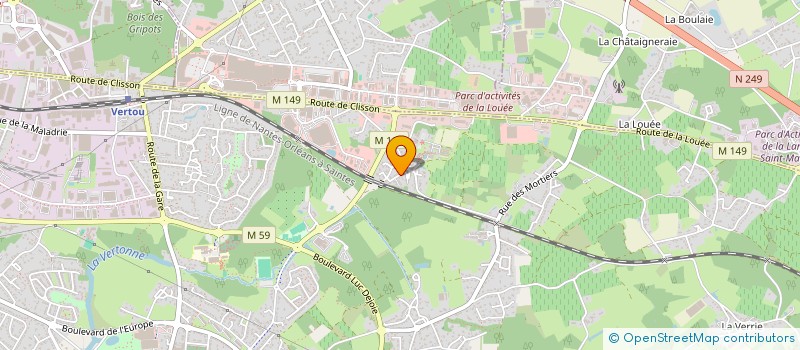 localisation de l'entreprise MONSIEUR EVODE LIZE  VERTOU