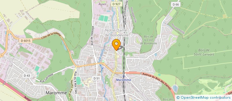 localisation de l'entreprise MONSIEUR EVRARD KOUYOKILA  NOTRE-DAME-DE-BONDEVILLE