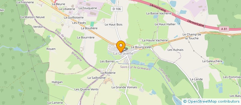 localisation de l'entreprise MONSIEUR EWAN CHARRON  LA GRAVELLE