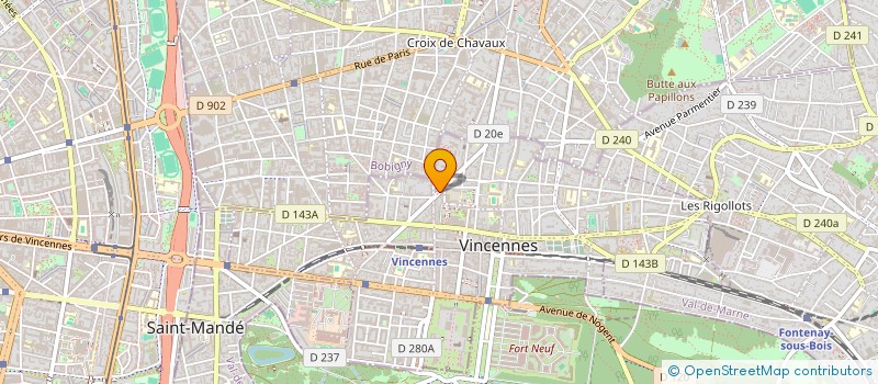 localisation de l'entreprise MONSIEUR EWANE NJA KWA à VINCENNES