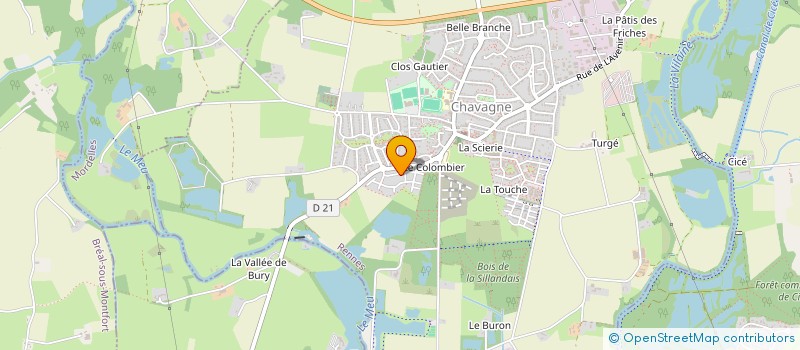 localisation de l'entreprise MONSIEUR EWEN DALECHAMPS  CHAVAGNE