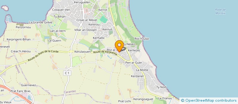 localisation de l'entreprise MONSIEUR EWEN MOGUEROU  CARANTEC