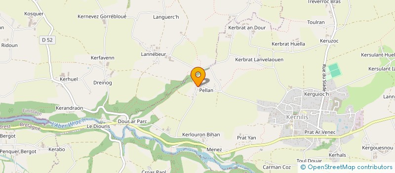 localisation de l'entreprise MONSIEUR EWEN ROUDAUT  KERNILIS