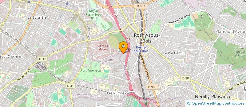 localisation de l'entreprise MONSIEUR EWERTON RAMOS ROSA à ROSNY-SOUS-BOIS
