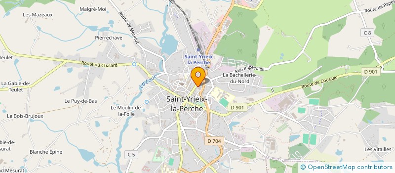 localisation de l'entreprise MONSIEUR FABIAN BELLAT MERCIER à SAINT-YRIEIX-LA-PERCHE