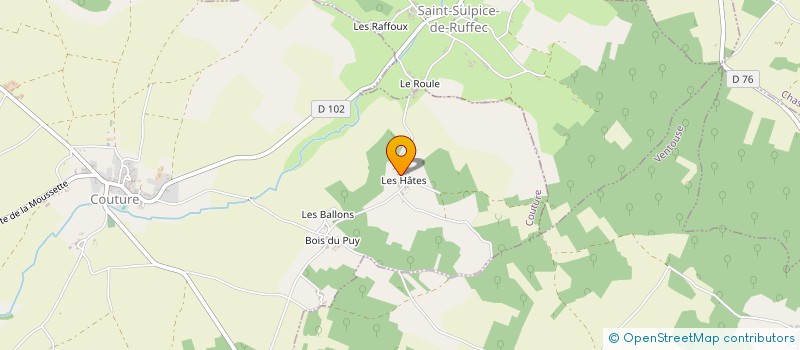 localisation de l'entreprise MONSIEUR FABIAN COYAUD à COUTURE
