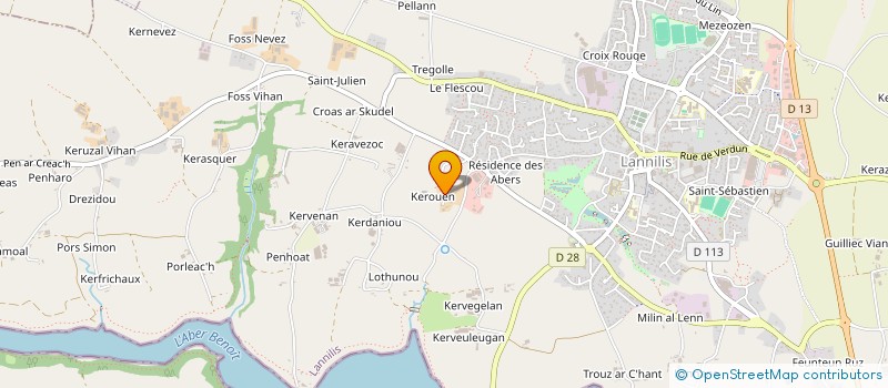 localisation de l'entreprise MONSIEUR FABIAN LE DOSSEUR  LANNILIS