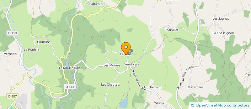 localisation de l'entreprise MONSIEUR FABIAN PAYRARD à SAINT-GERVAIS-D'AUVERGNE