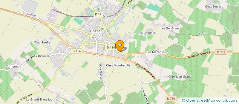 localisation de l'entreprise MONSIEUR FABIAN REYES VASQUEZ à COZES