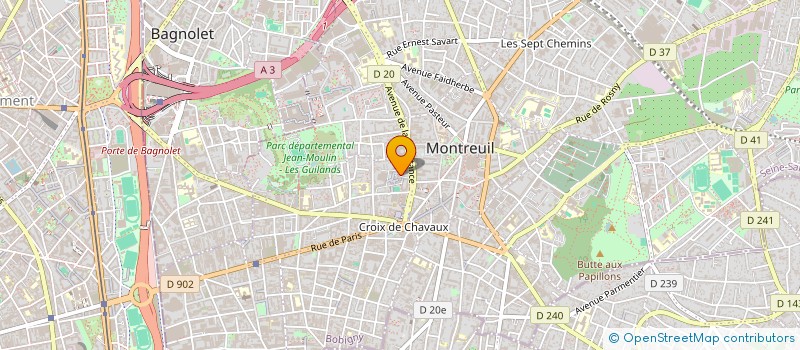 localisation de l'entreprise MONSIEUR FABIEN ALLOUN à MONTREUIL
