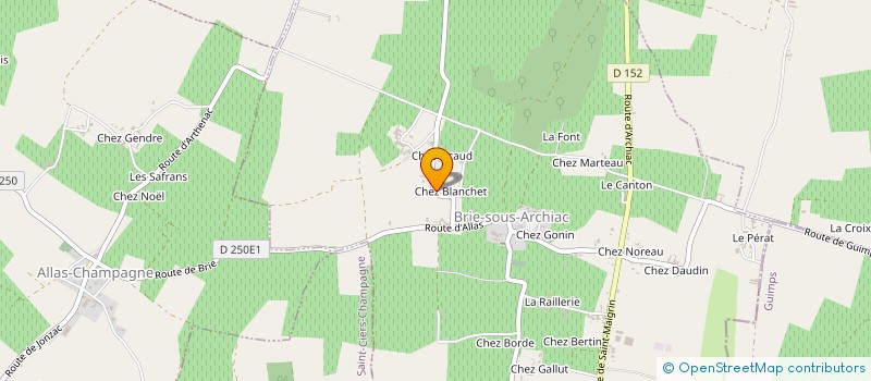 localisation de l'entreprise MONSIEUR FABIEN ARSICAUD  BRIE-SOUS-ARCHIAC