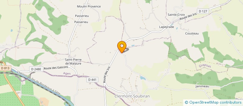 localisation de l'entreprise MONSIEUR FABIEN AUBAT  CLERMONT-SOUBIRAN