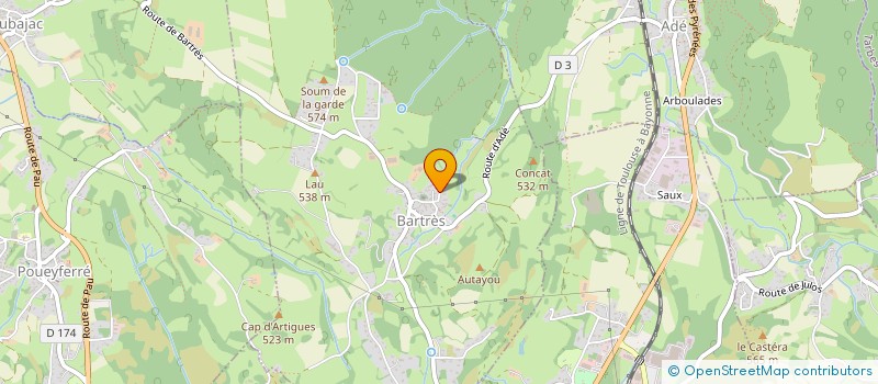 localisation de l'entreprise MONSIEUR FABIEN BARON  BARTRES