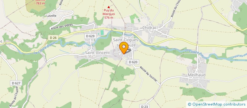 localisation de l'entreprise MONSIEUR FABIEN BEAUMEL à SAINT-CIRGUES-SUR-COUZE