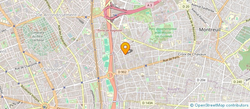 localisation de l'entreprise MONSIEUR FABIEN BELZACQ à BAGNOLET