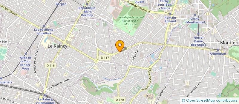 localisation de l'entreprise MONSIEUR FABIEN BERGAULT à CLICHY-SOUS-BOIS