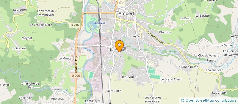 localisation de l'entreprise MONSIEUR FABIEN BERTHEOL  AMBERT