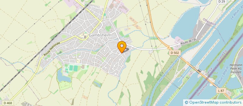 localisation de l'entreprise MONSIEUR FABIEN BOEHLY  GAMBSHEIM