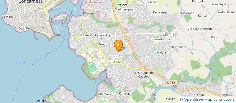 localisation de l'entreprise MONSIEUR FABIEN BRIANT  CONCARNEAU