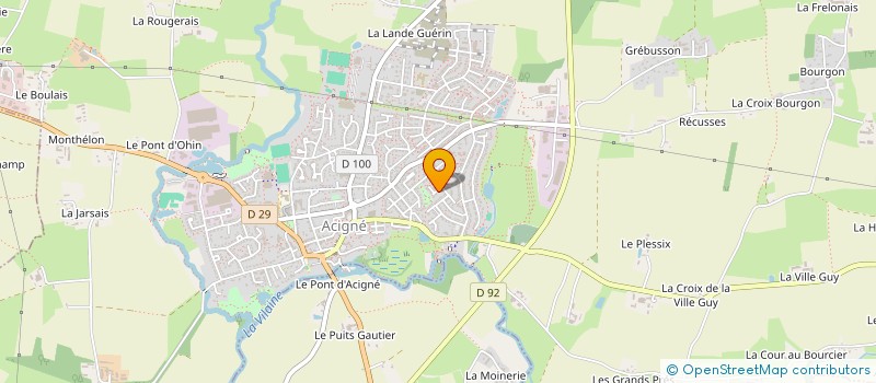 localisation de l'entreprise MONSIEUR FABIEN BRUNET  ACIGNE