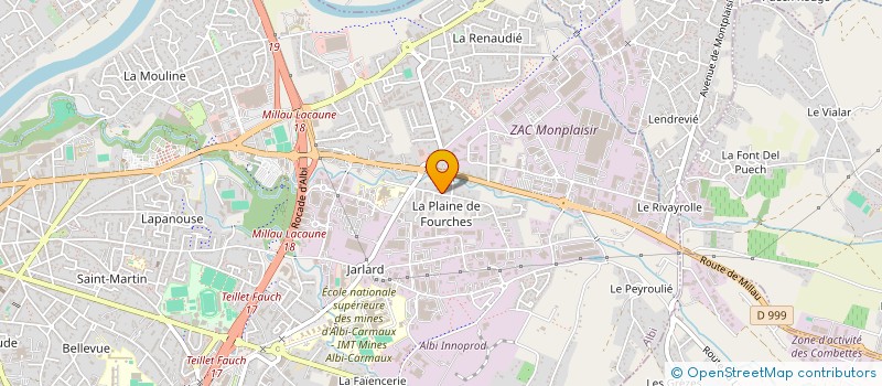 localisation de l'entreprise MONSIEUR FABIEN CALVET à ALBI