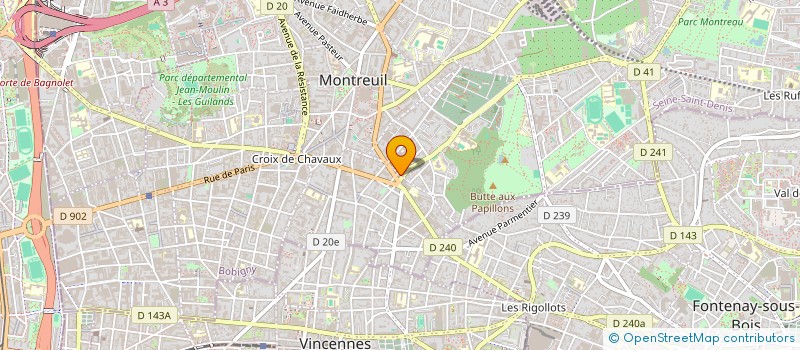 localisation de l'entreprise MONSIEUR FABIEN CARPENTIER à MONTREUIL
