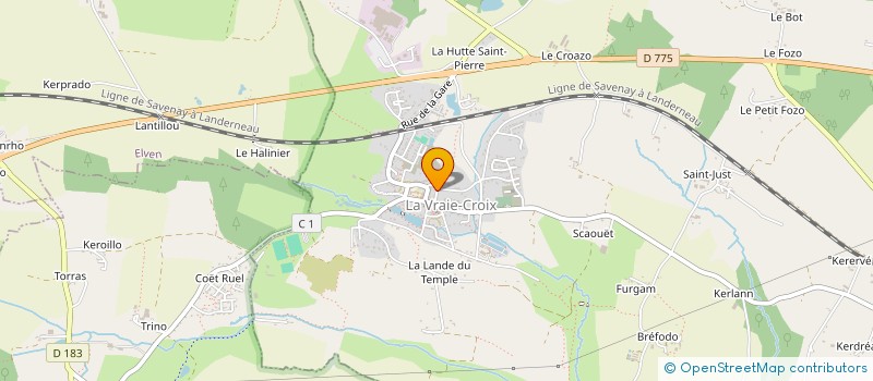 localisation de l'entreprise MONSIEUR FABIEN CARVILLE  LA VRAIE-CROIX