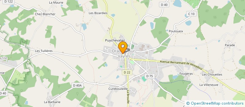 localisation de l'entreprise MONSIEUR FABIEN CHABERNAUD à ORADOUR-SUR-VAYRES