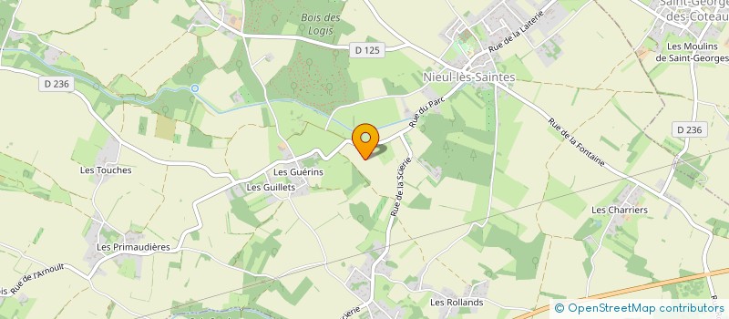 localisation de l'entreprise MONSIEUR FABIEN CHABOISSEAU  NIEUL-LES-SAINTES