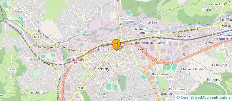 localisation de l'entreprise MONSIEUR FABIEN CHAMBON  FIRMINY