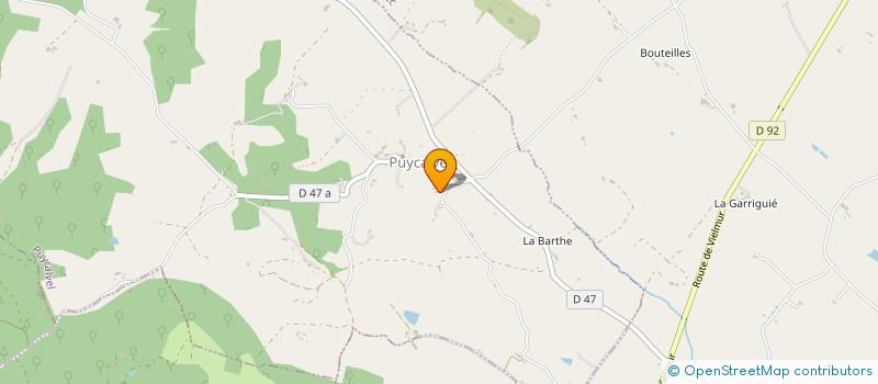 localisation de l'entreprise MONSIEUR FABIEN CHARRUAU  PUYCALVEL