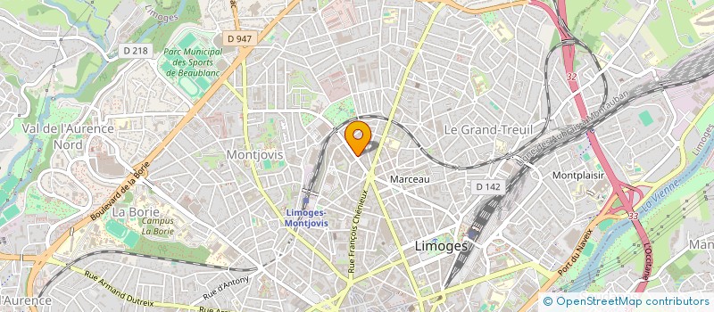 localisation de l'entreprise MONSIEUR FABIEN CHASTAGNAC à LIMOGES